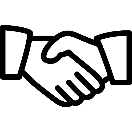 Business partnership and client trust icon