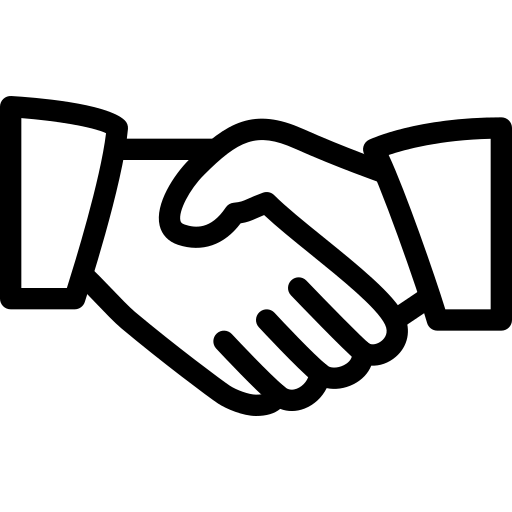 Business partnership and client trust icon