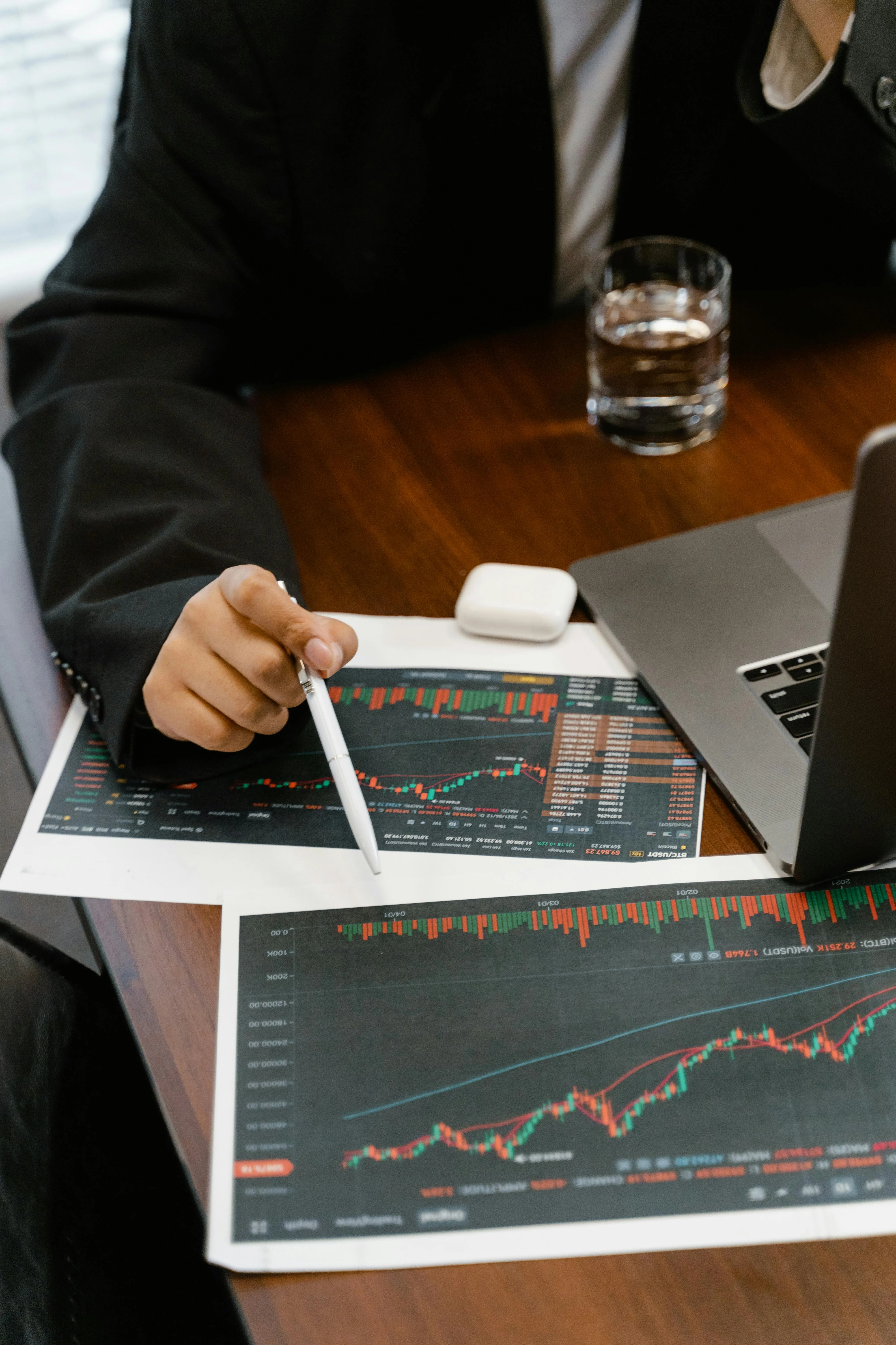 Professional stock trading on tablet